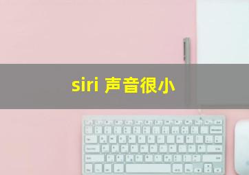 siri 声音很小